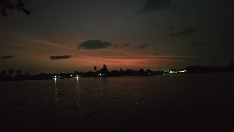 Sunset over the Volta estuary